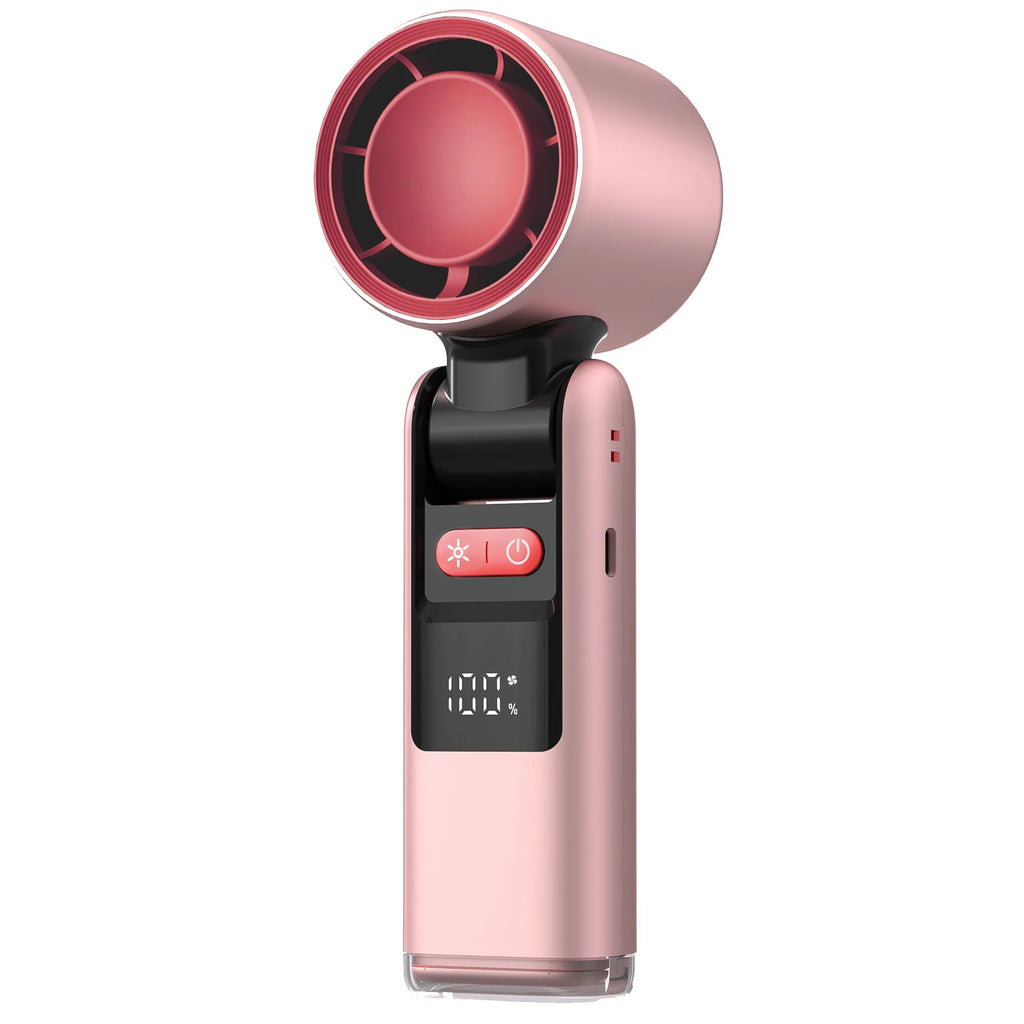 Chilled Ice Sensation Cold Fan 100 Turbos Speed Fan USB Powered Digital Display for Outdoor Camping Travel